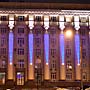 Праздничное оформление здания городской администрации города Донецка Праздничное оформление здания городской администрации города Донецка