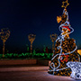 Празничная ёлка, LED-гирлянды и световой шнур производства Blachere Illumination, Добропарк, Украина
