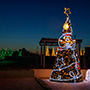 Празничная ёлка, LED-гирлянды и световой шнур производства Blachere Illumination, Добропарк, Украина
