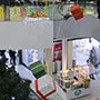 Украшения «Парашют с светодиодной гирляндой» в интерьере. Торгово-развлекательный центр «Аэромолл», г.Борисполь Украшения «Парашют с светодиодной гирляндой» в интерьере. Торгово-развлекательный центр «Аэромолл», г.Борисполь