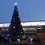 Новогодняя ель на площади перед торгово-развлекательным центром «Аэромолл», г.Борисполь Новогодняя ель на площади перед торгово-развлекательным центром «Аэромолл», г.Борисполь