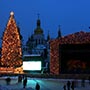 Новогодняя декорация на Софийской площади, г.Киев Новогодняя декорация на Софийской площади, г.Киев